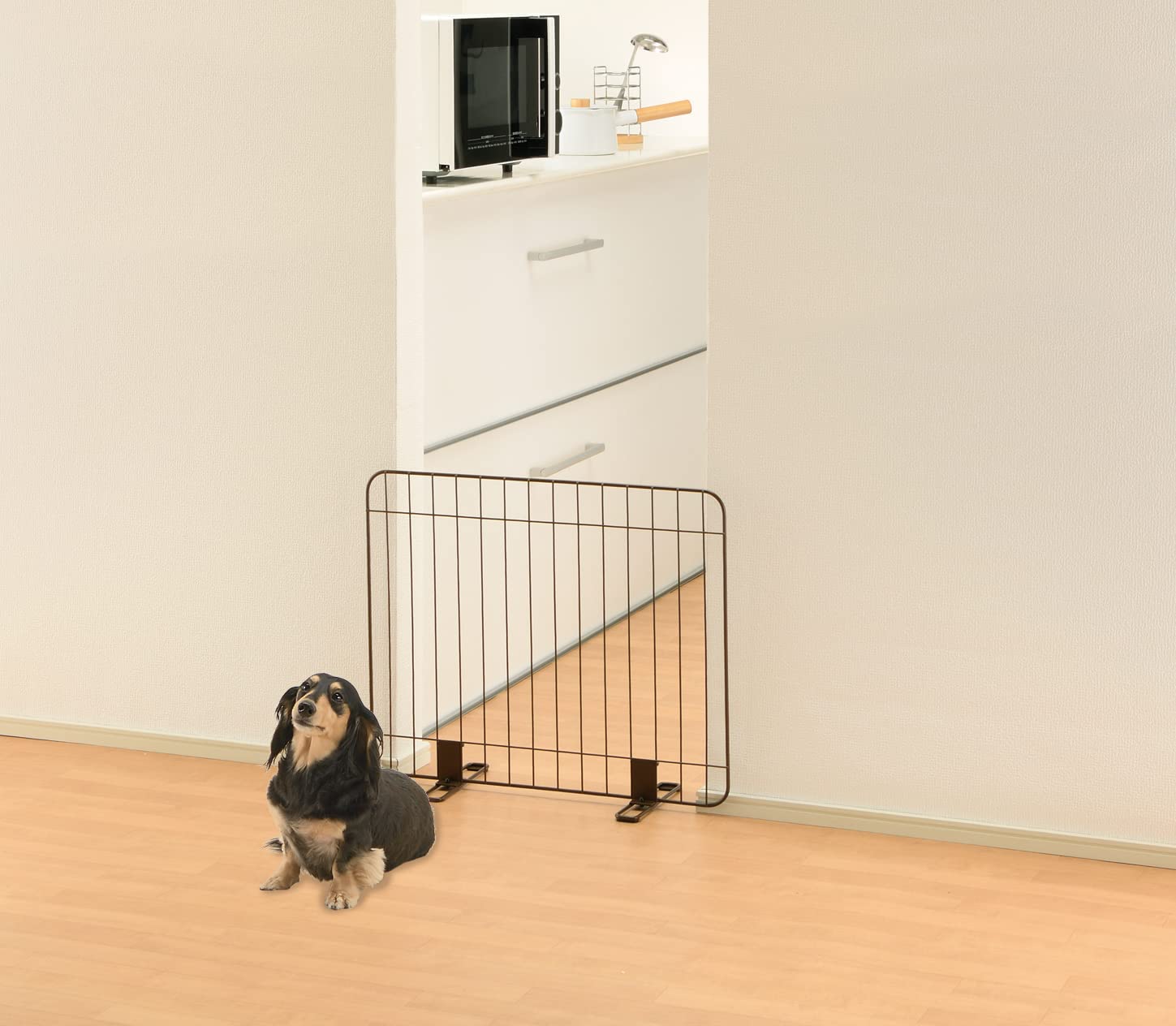 Amazon.co.jp: スタンド簡易ペットゲート60 ダークブラウン : ベビー